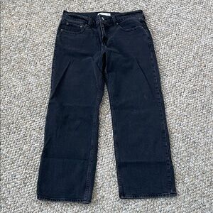 Abercrombie & Fitch Low Rise 90s Relaxed Bootcut Jeans – Black | 28 Short